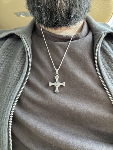 Saint Cuthbert Celtic Cross Necklace