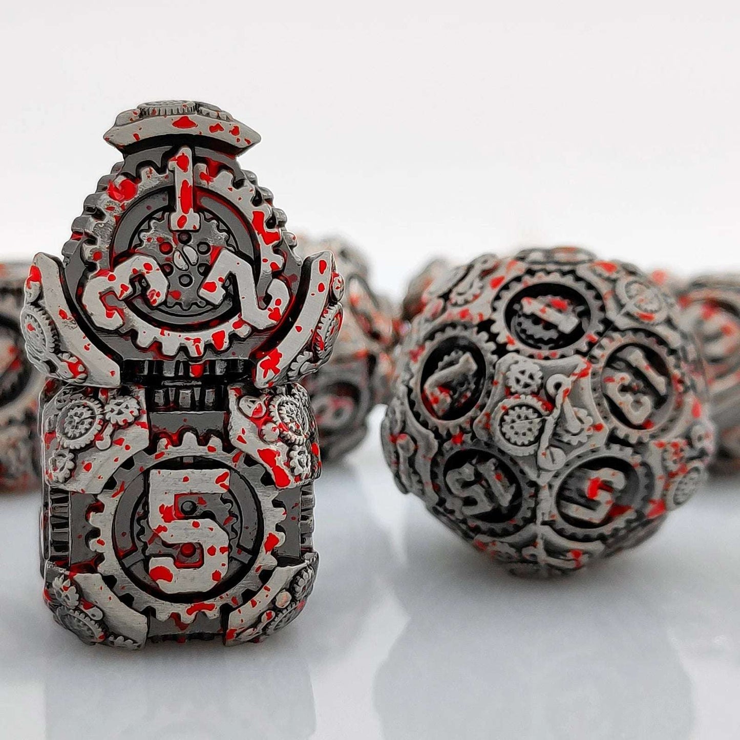 Cyberpunk Style - Bloodstain Gear Solid Metal DND Dice Set