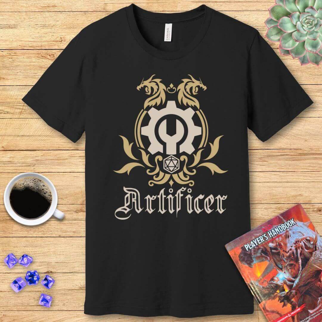 D&D Artificer Class Emblem T-Shirt - Navy / S