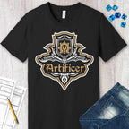 D&D Artificer Class Fancy Emblem T-Shirt - Dark Chocolate / S