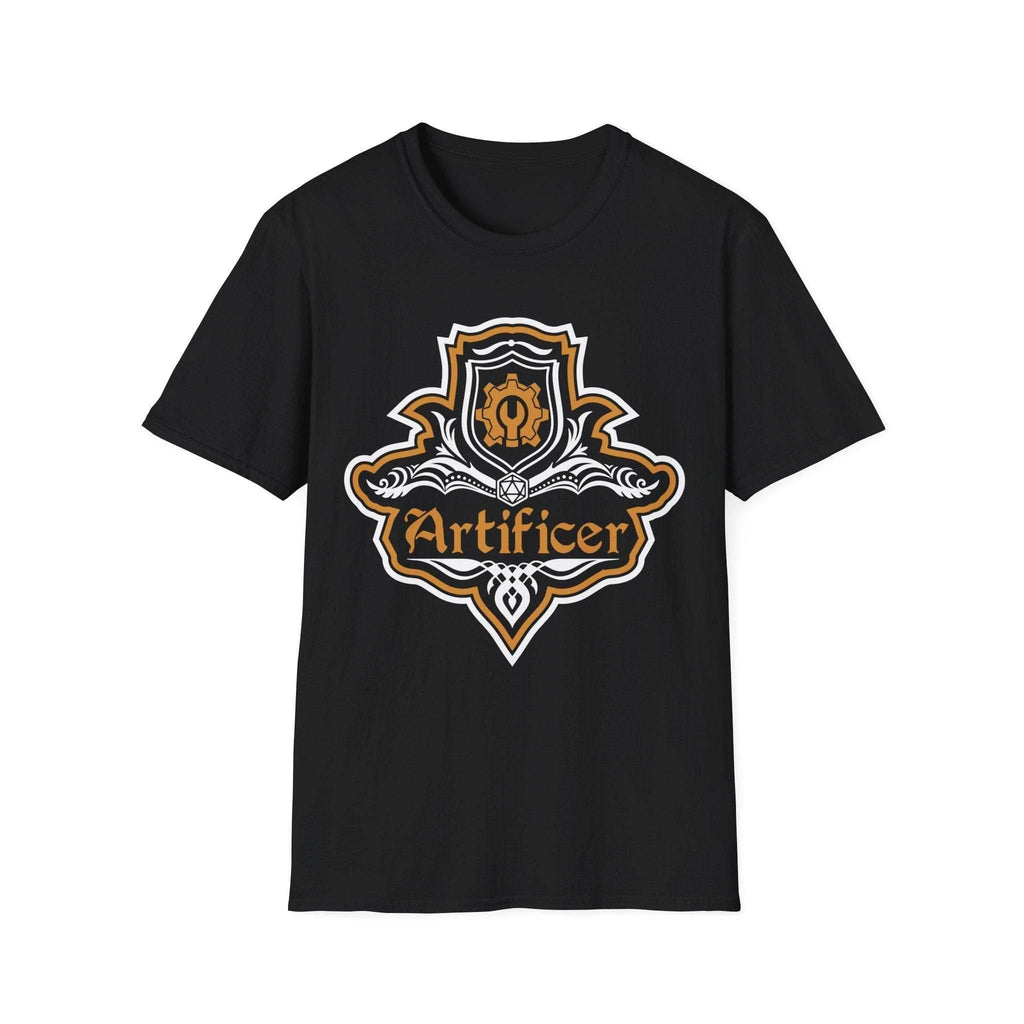 D&D Artificer Class Fancy Emblem T-Shirt - Black / S