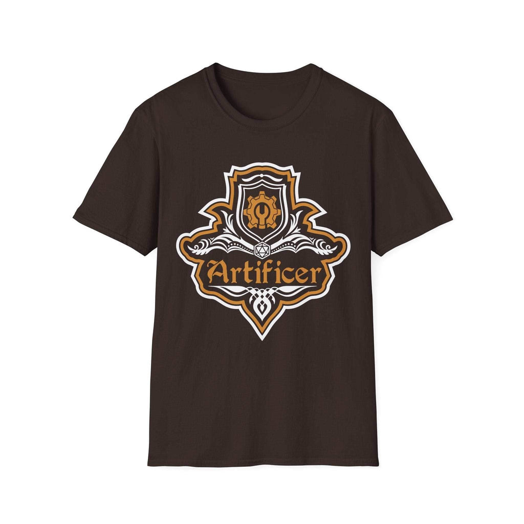D&D Artificer Class Fancy Emblem T-Shirt - Dark Chocolate / S