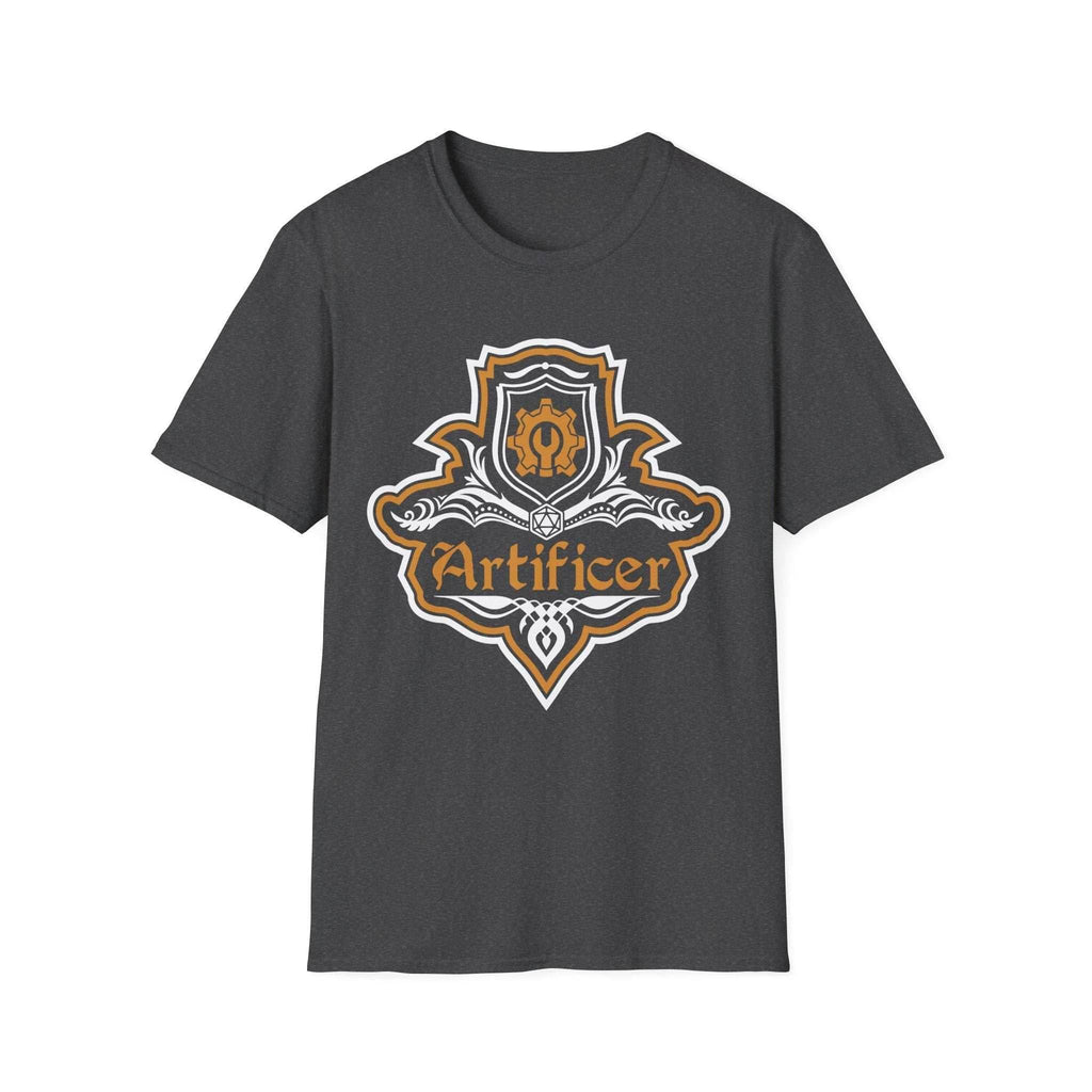 D&D Artificer Class Fancy Emblem T-Shirt - Dark Heather / S