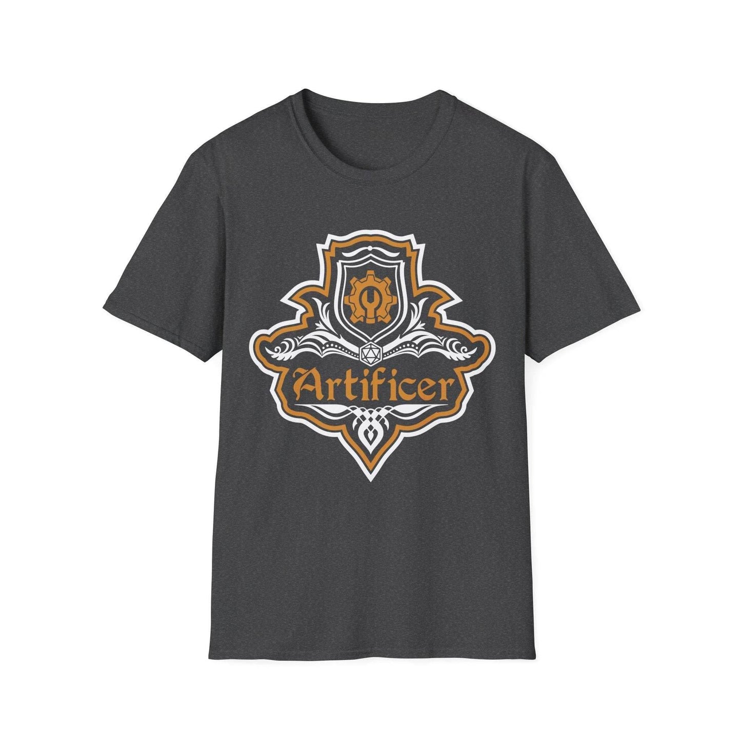 D&D Artificer Class Fancy Emblem T-Shirt - Dark Heather / S