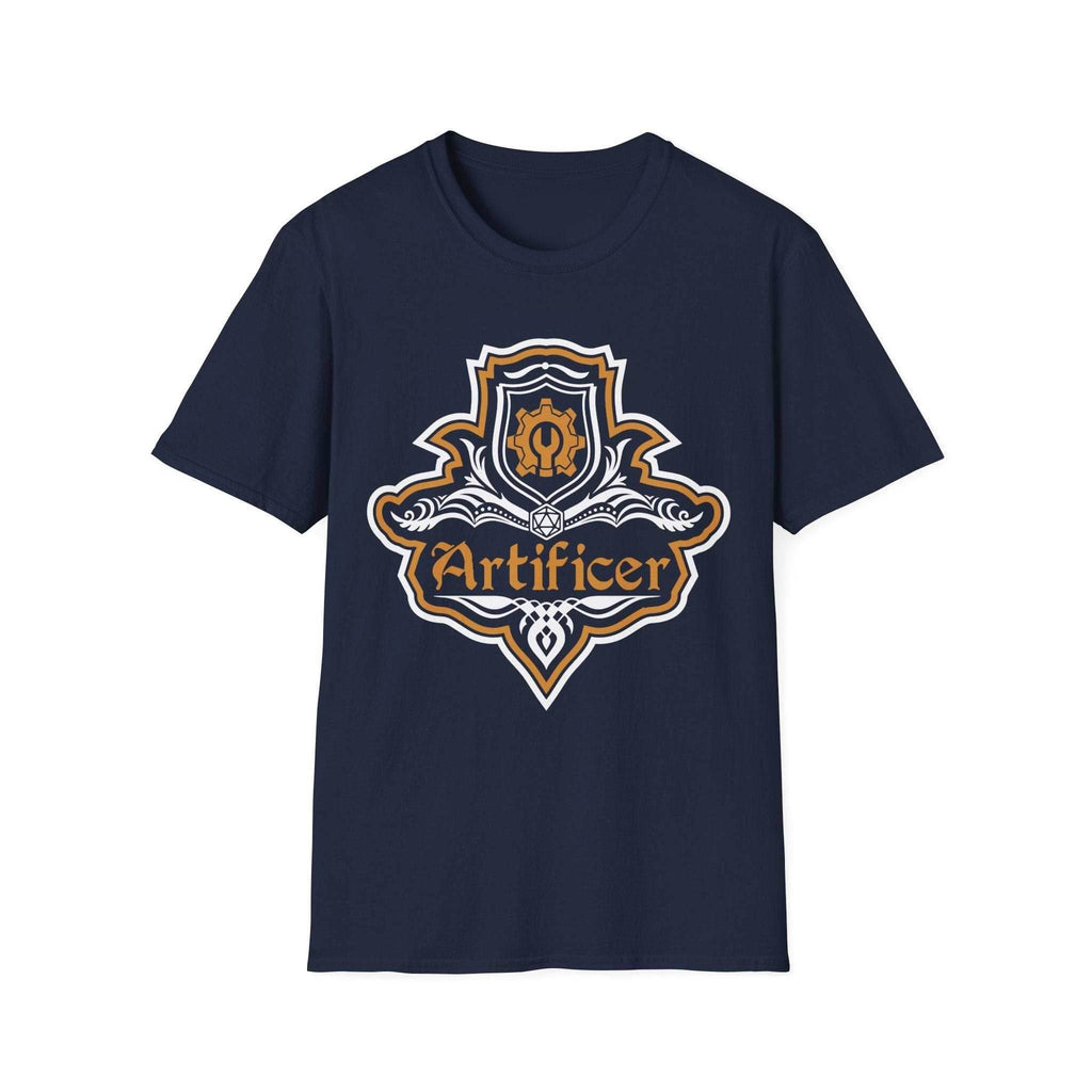 D&D Artificer Class Fancy Emblem T-Shirt - Navy / S