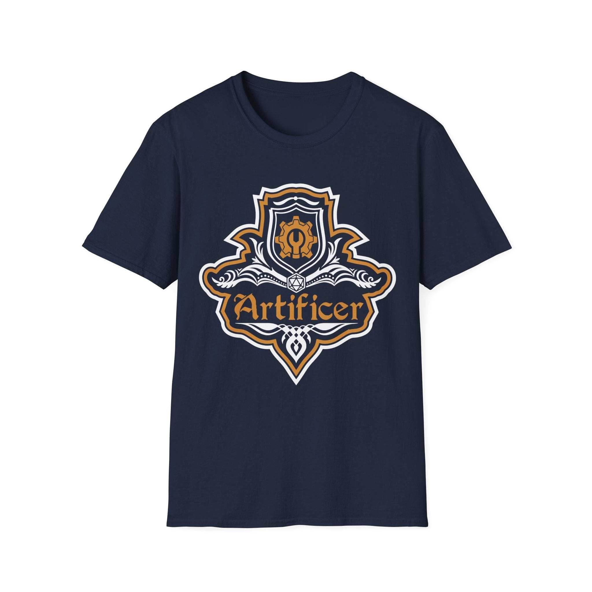 D&D Artificer Class Fancy Emblem T-Shirt - Navy / S