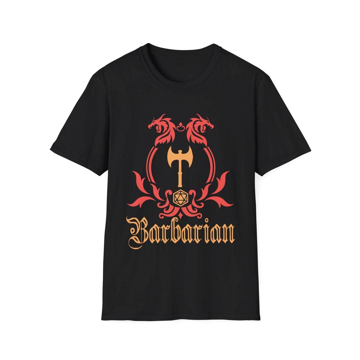 D&D Barbarian Class Emblem T-shirt - Black / S