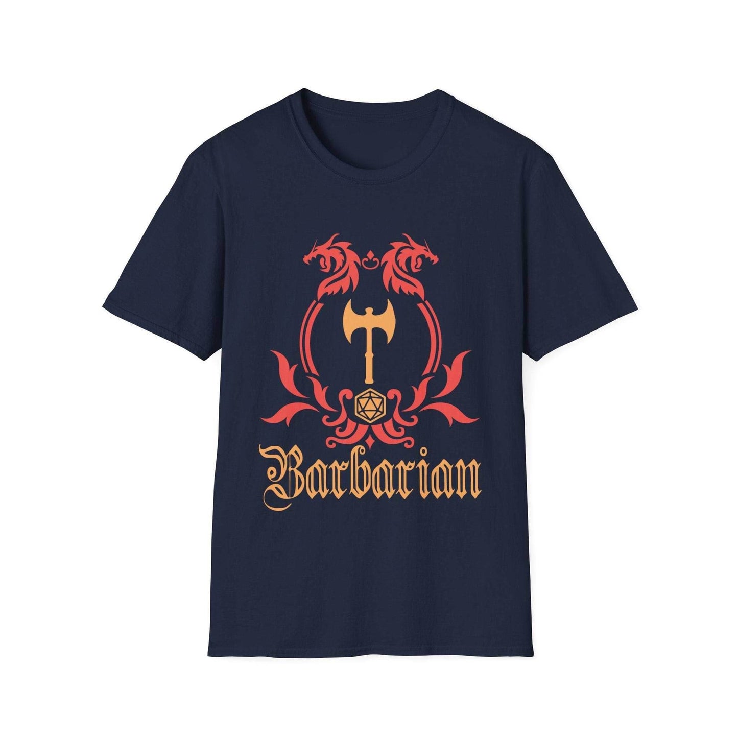 D&D Barbarian Class Emblem T-shirt - Navy / S