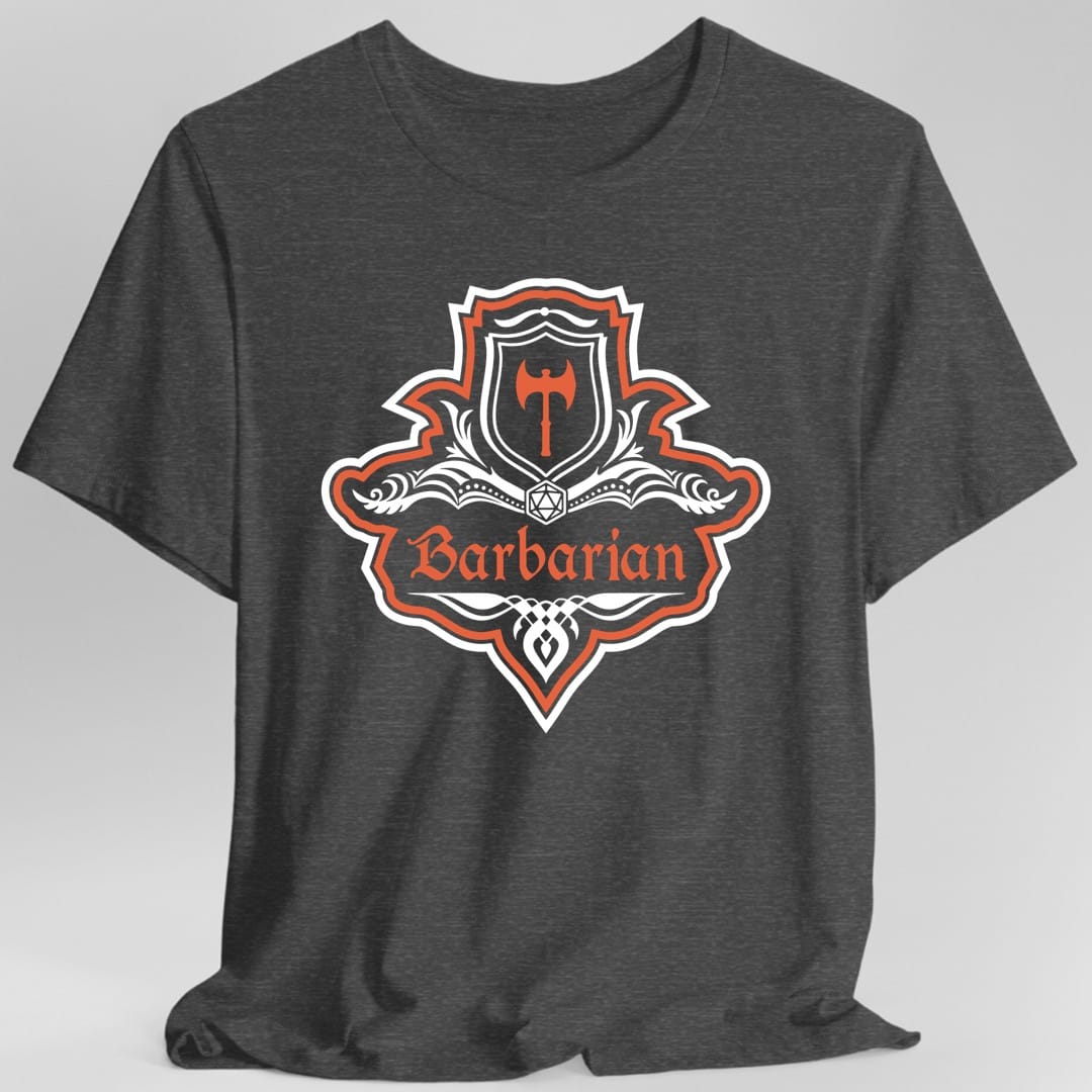 D&D Barbarian Class Fancy Emblem T-Shirt