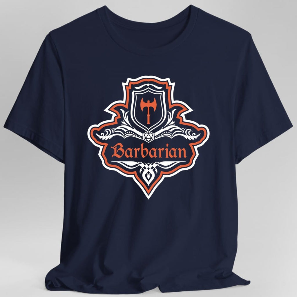D&D Barbarian Class Fancy Emblem T-Shirt