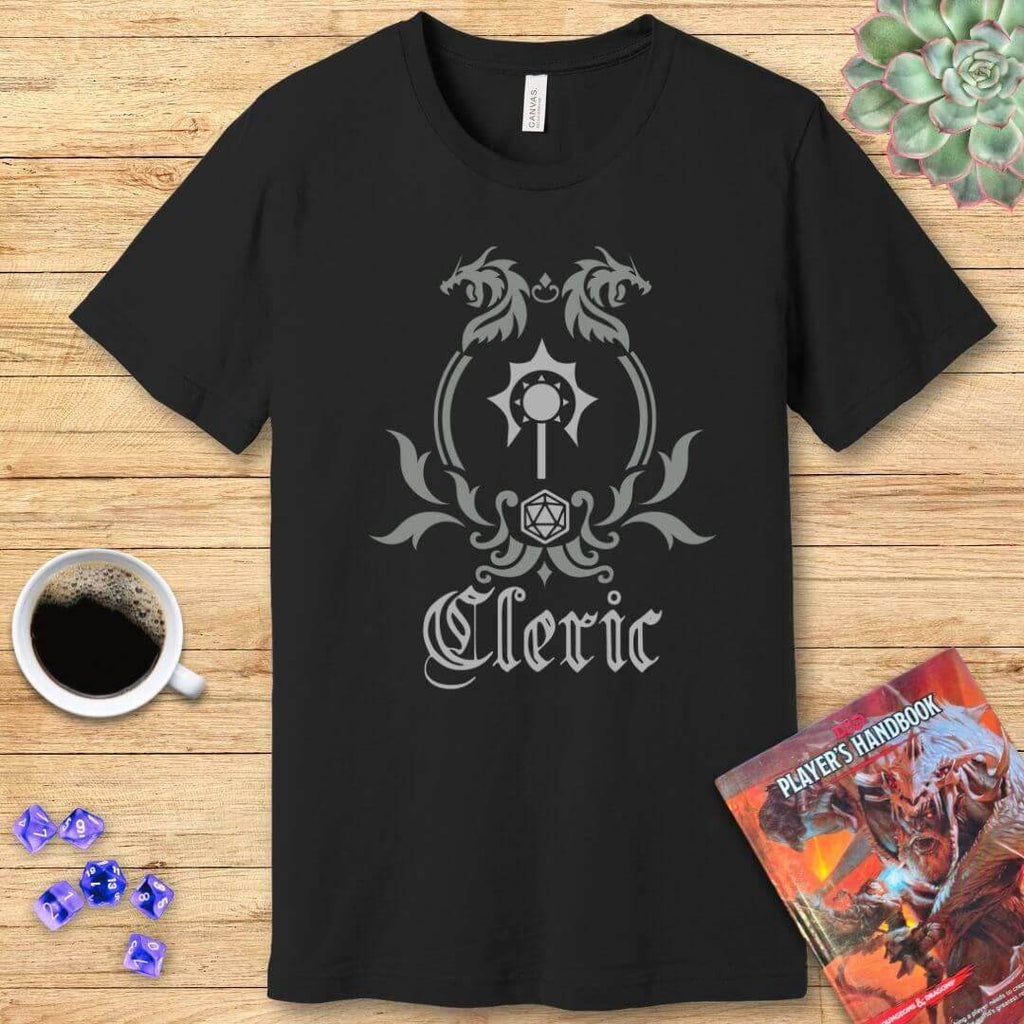 D&D Cleric Class Emblem T-Shirt - Navy / S