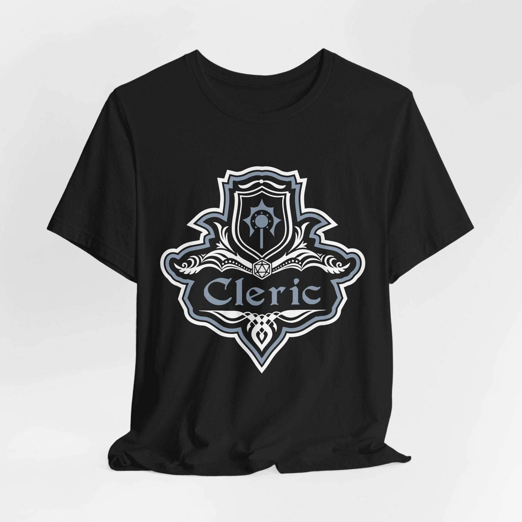 D&D Cleric Class Fancy Emblem T-Shirt - Black / S