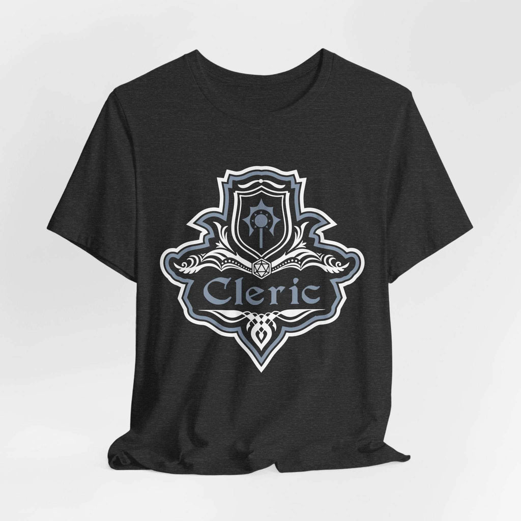 D&D Cleric Class Fancy Emblem T-Shirt - Dark Heather / S