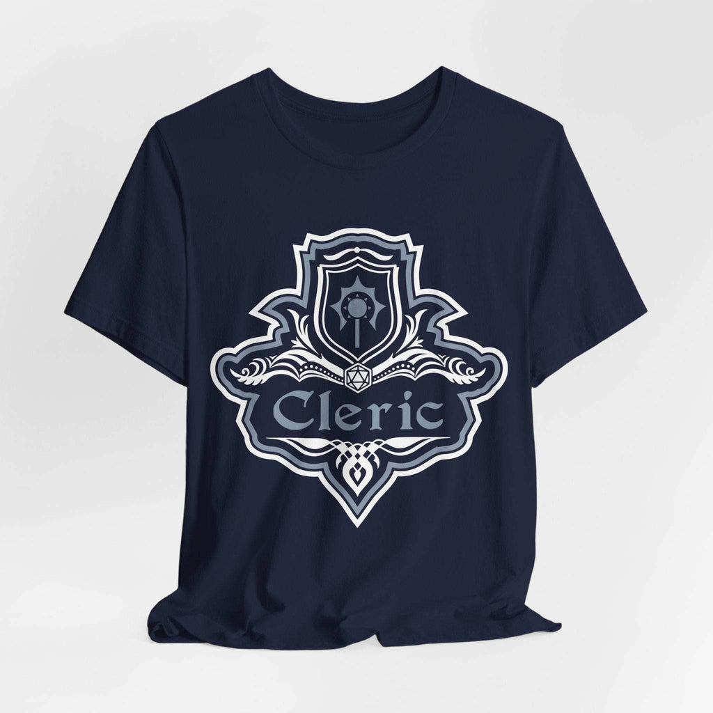D&D Cleric Class Fancy Emblem T-Shirt - Navy / S