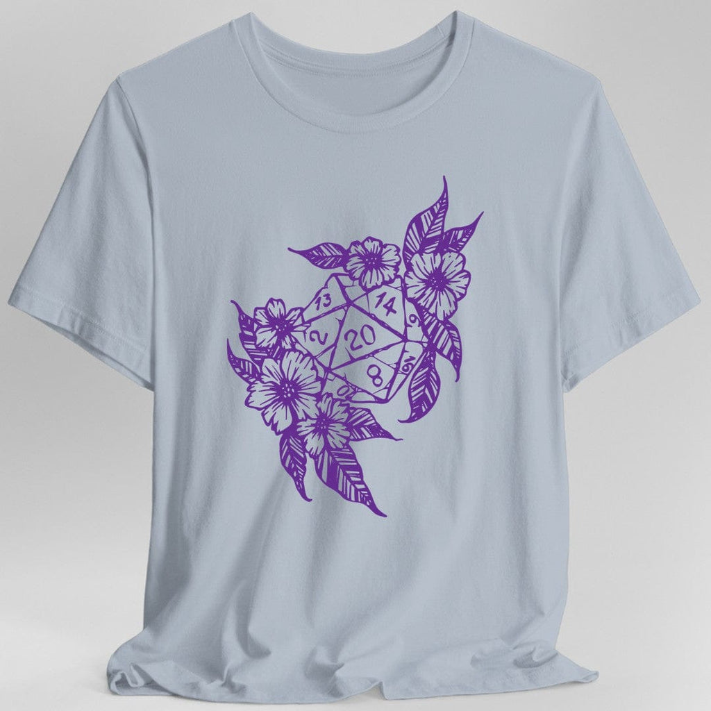 D&D D20 Dice Flower T-Shirt