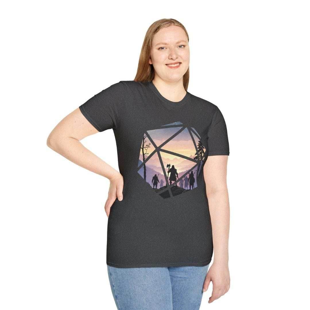 D&D D20 Landscape T-shirt - Black / S