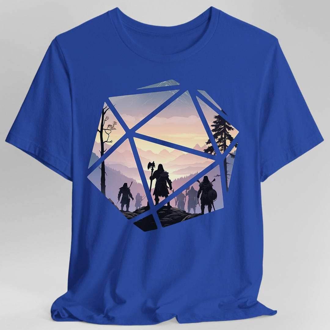 D&D D20 Landscape T-shirt - Royal / S