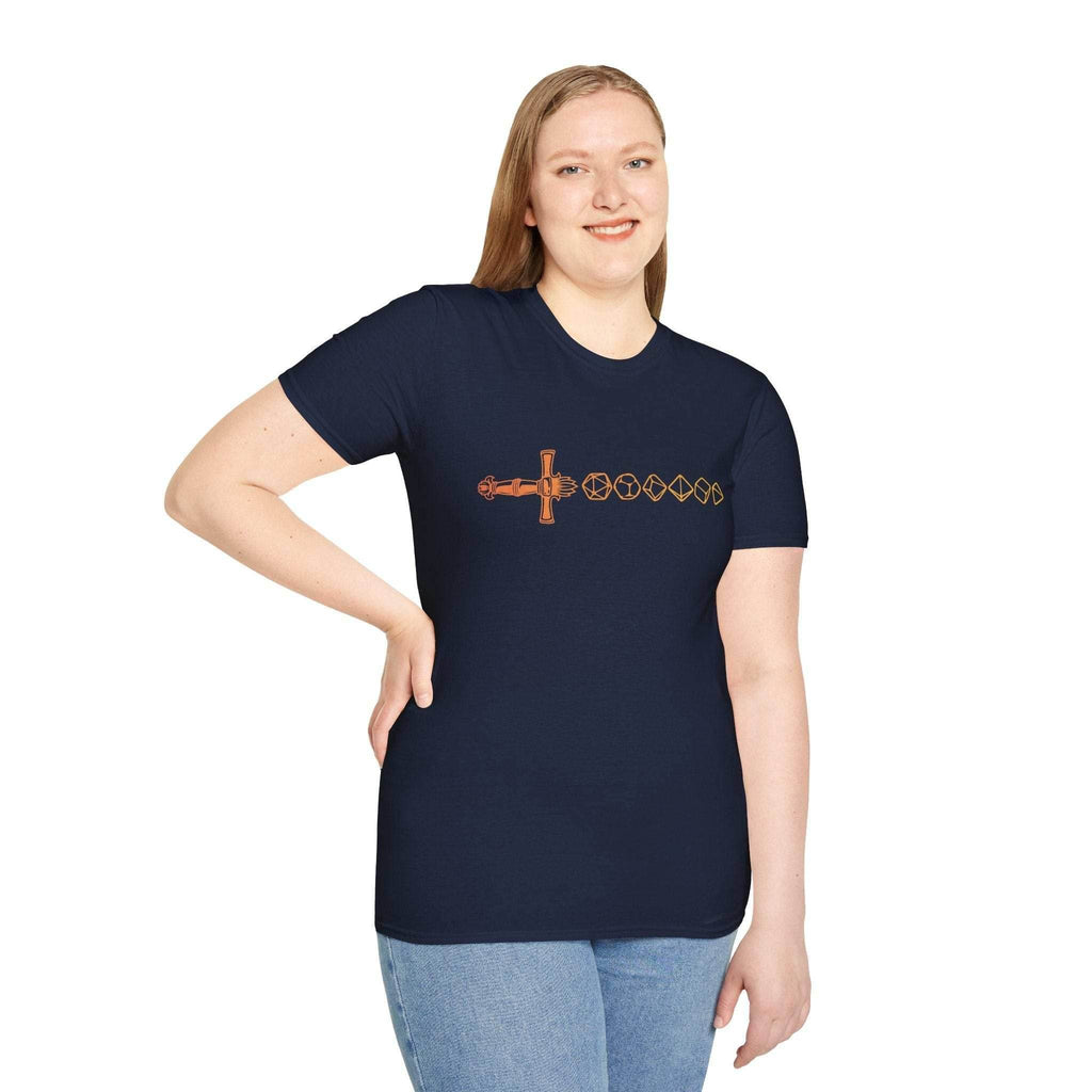 D&D Dice Sword T-Shirt - Navy / S