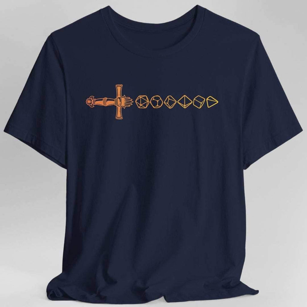D&D Dice Sword T-Shirt - Navy / S