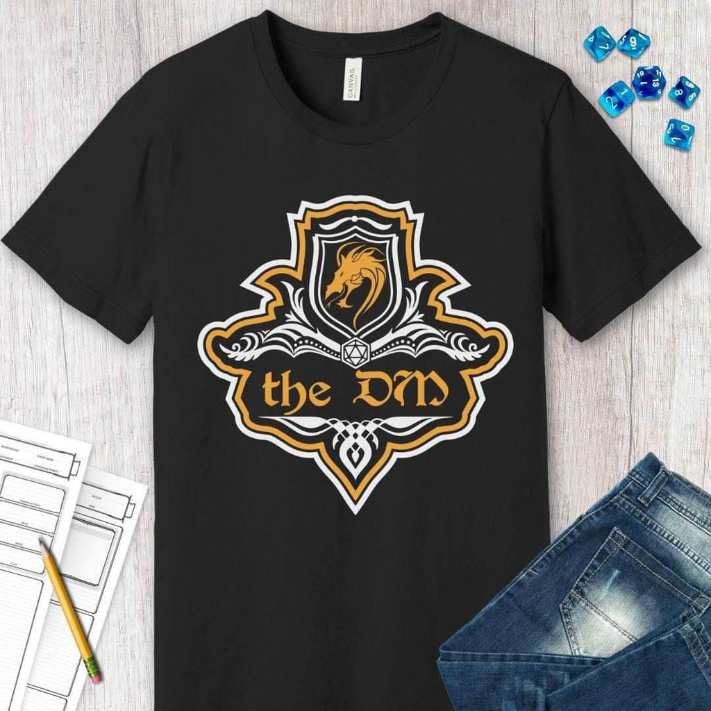 D&D DM Fancy Emblem T-Shirt for Dungeon Masters - Navy / S