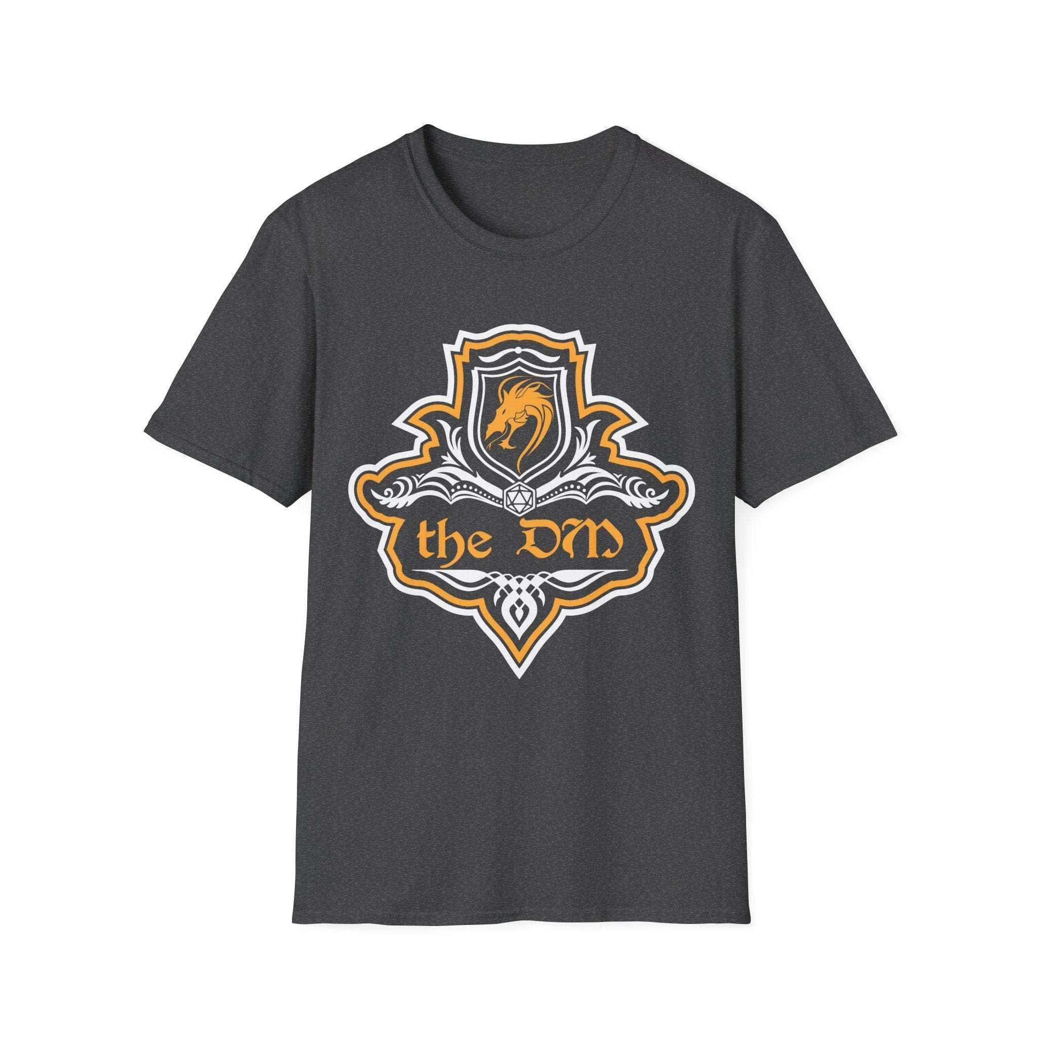 D&D DM Fancy Emblem T-Shirt for Dungeon Masters - Dark Heather / S