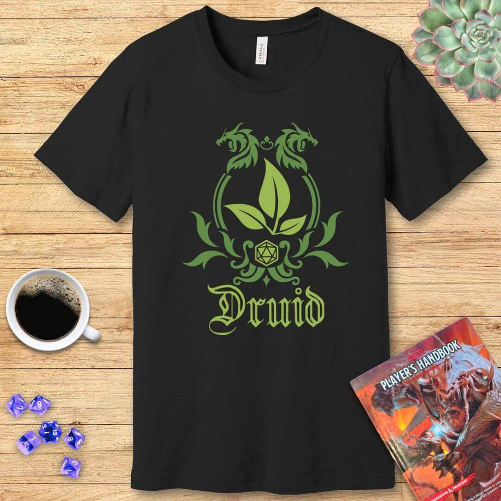 D&D Druid Class Emblem T-Shirt - Navy / S