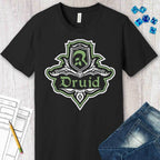D&D Druid Class Fancy Emblem T-Shirt - Dark Chocolate / S