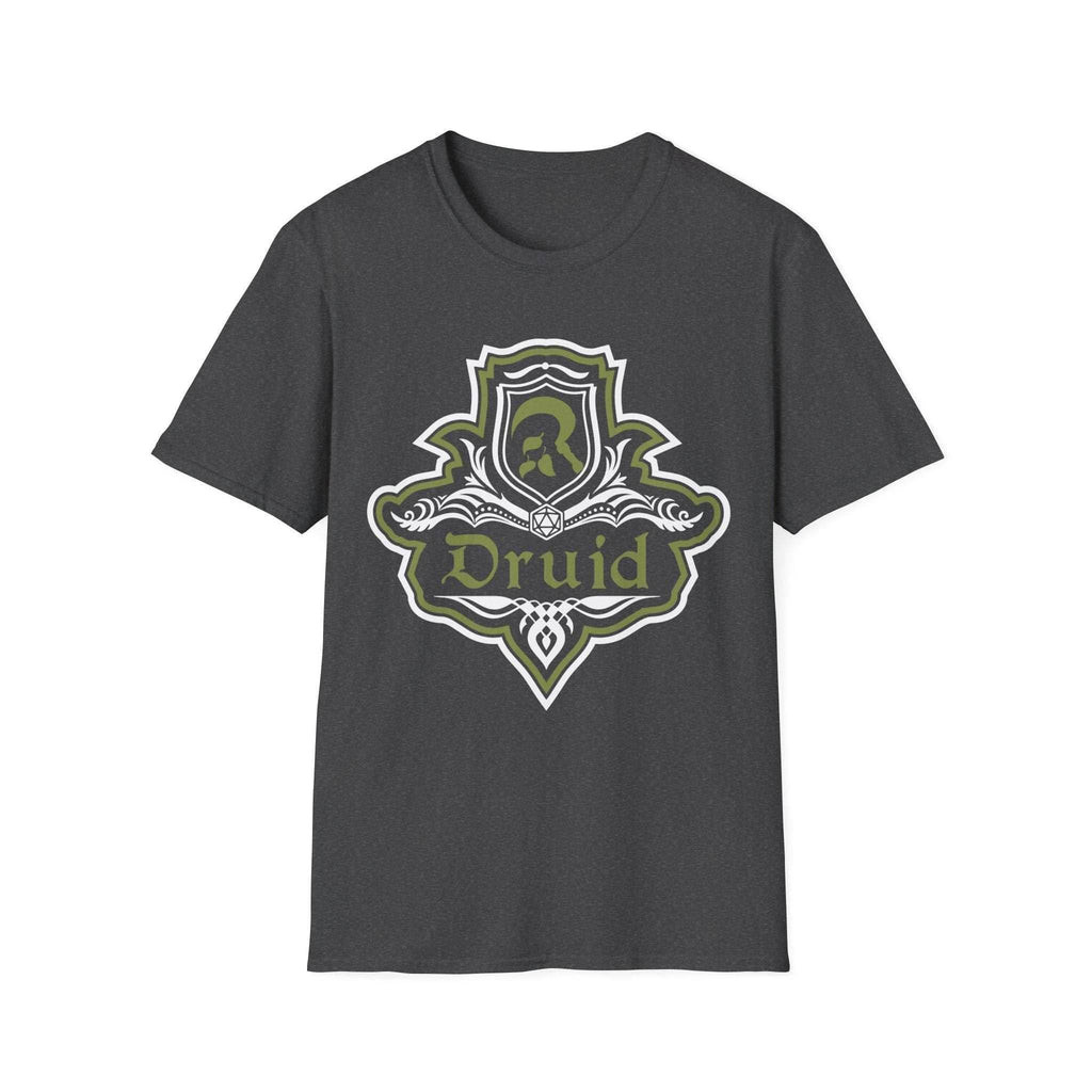 D&D Druid Class Fancy Emblem T-Shirt - Dark Heather / S
