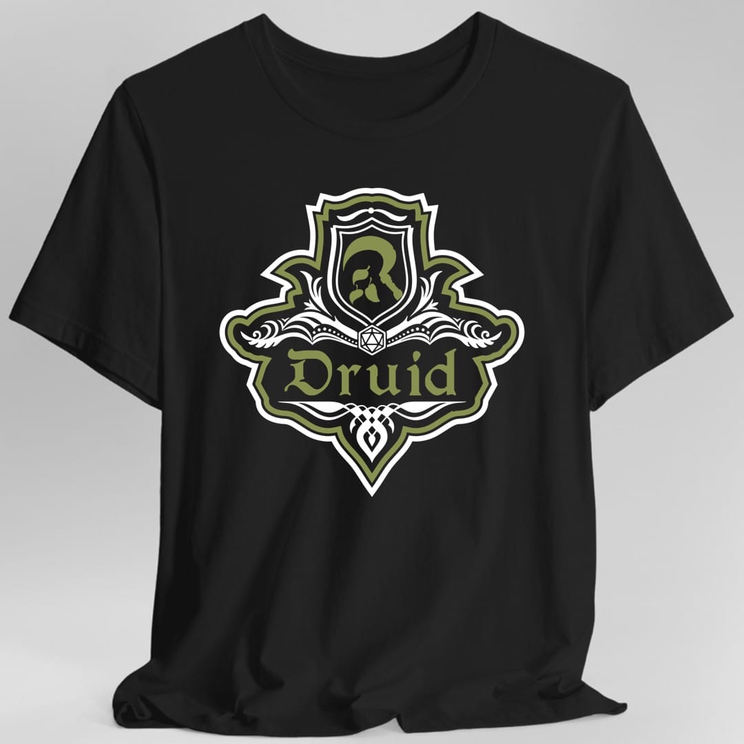 D&D Druid Class Fancy Emblem T-Shirt