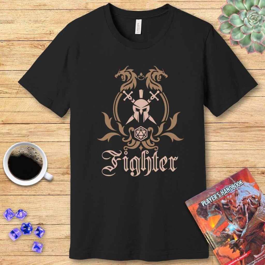 D&D Fighter Class Emblem T-Shirt - Navy / S
