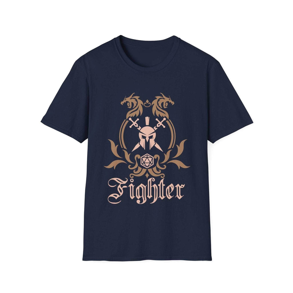 D&D Fighter Class Emblem T-Shirt - Navy / S