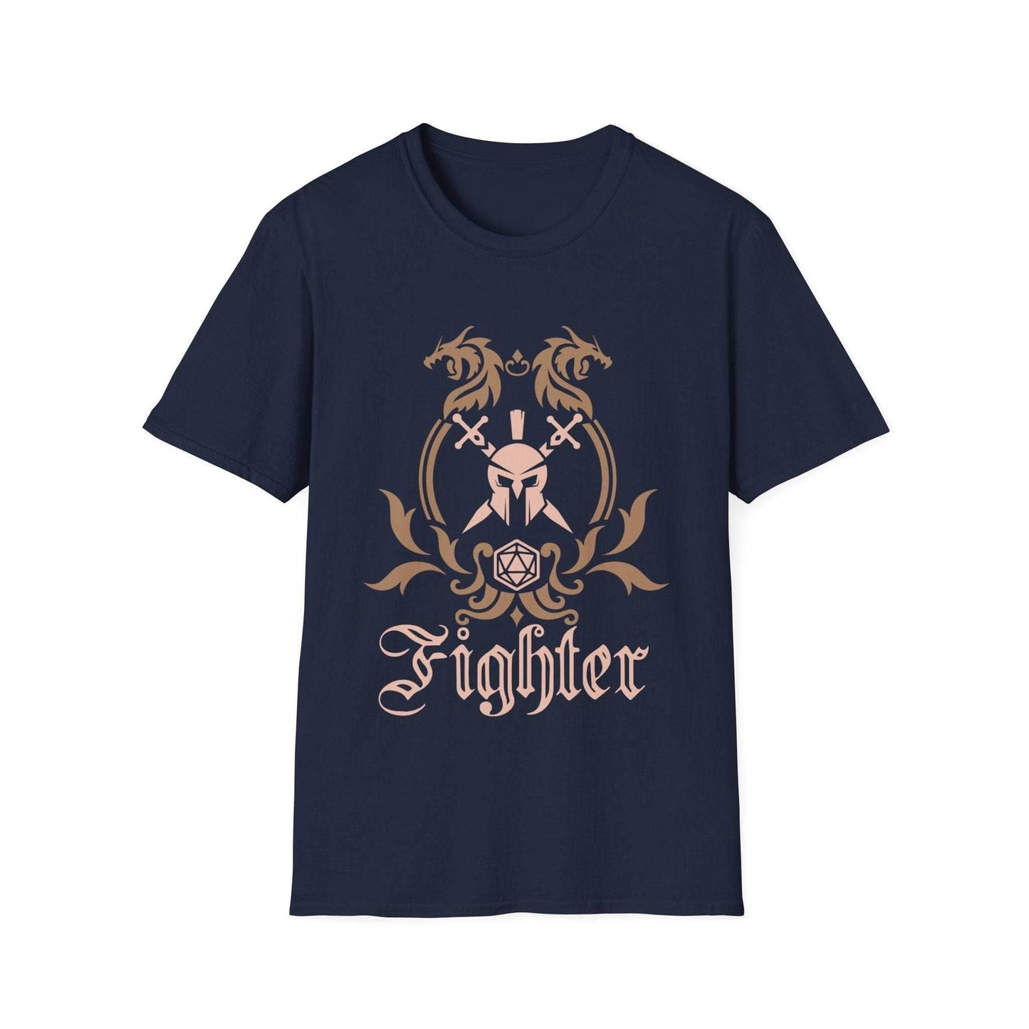 D&D Fighter Class Emblem T-Shirt - Navy / S