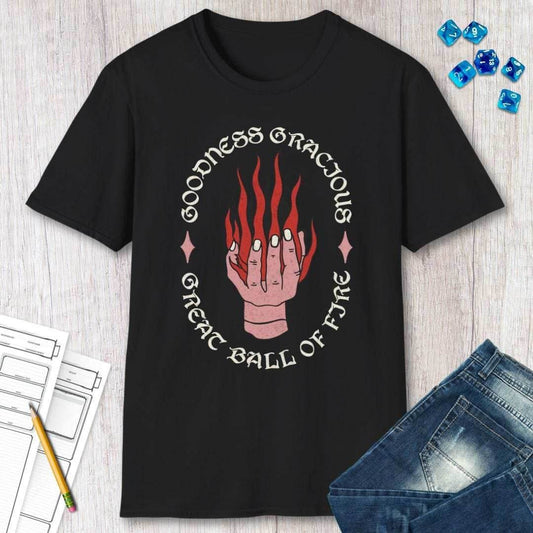 D&D Fireball Spell Shirt - Navy / S