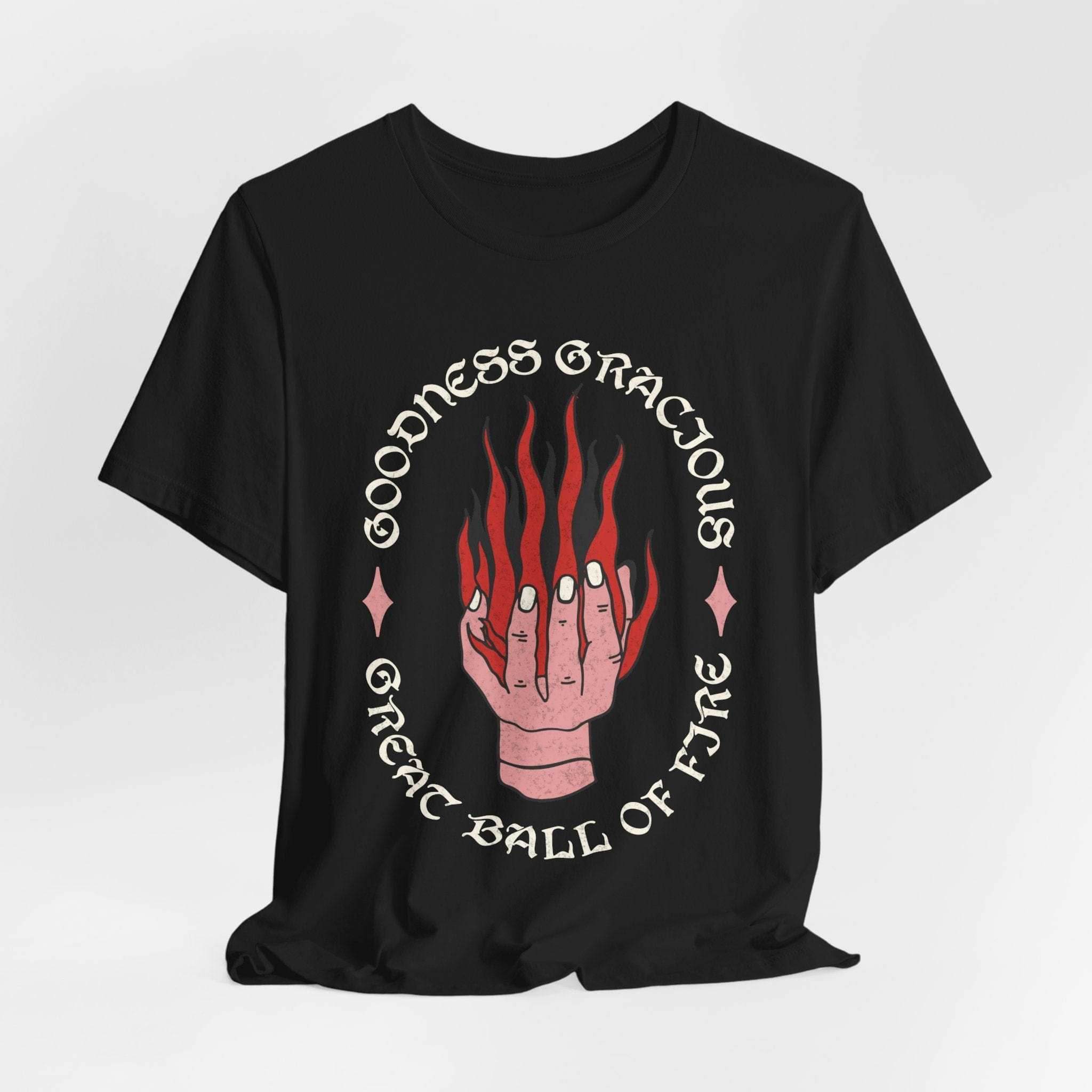 D&D Fireball Spell Shirt - Black / S