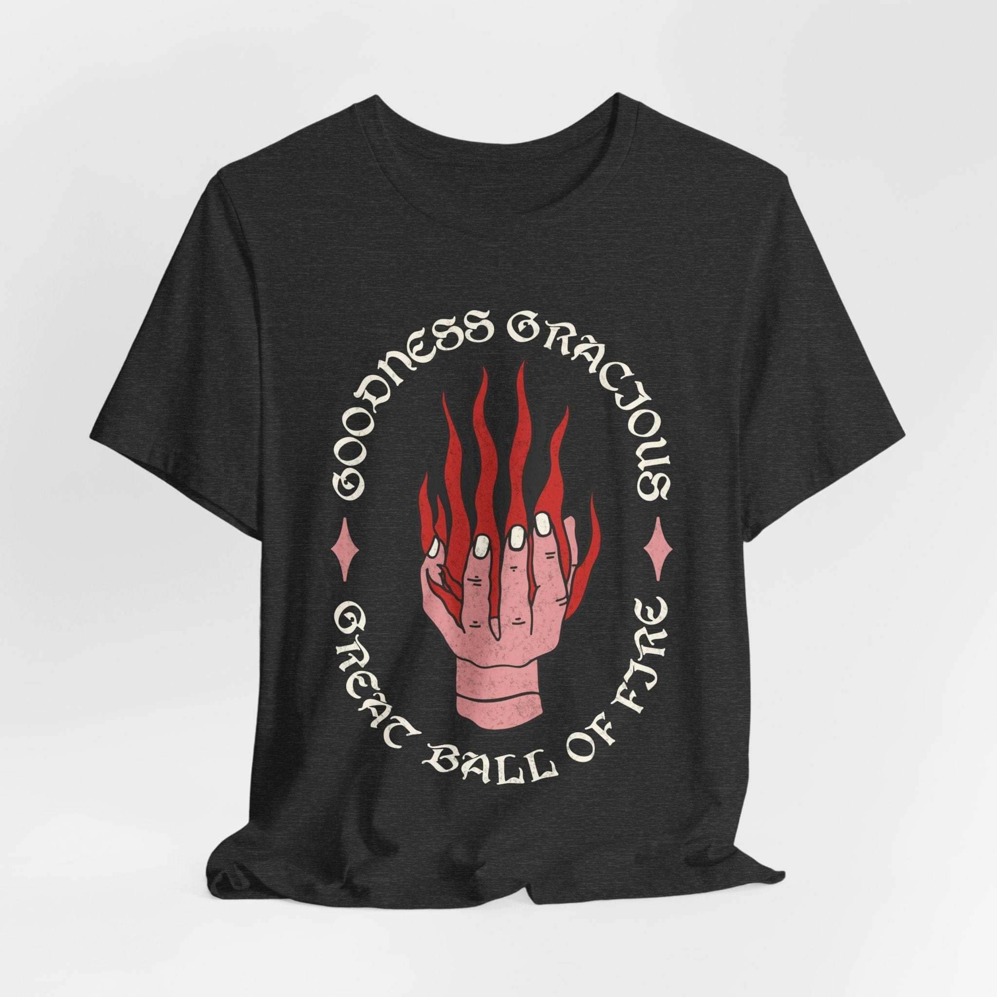 D&D Fireball Spell Shirt - Dark Heather / S