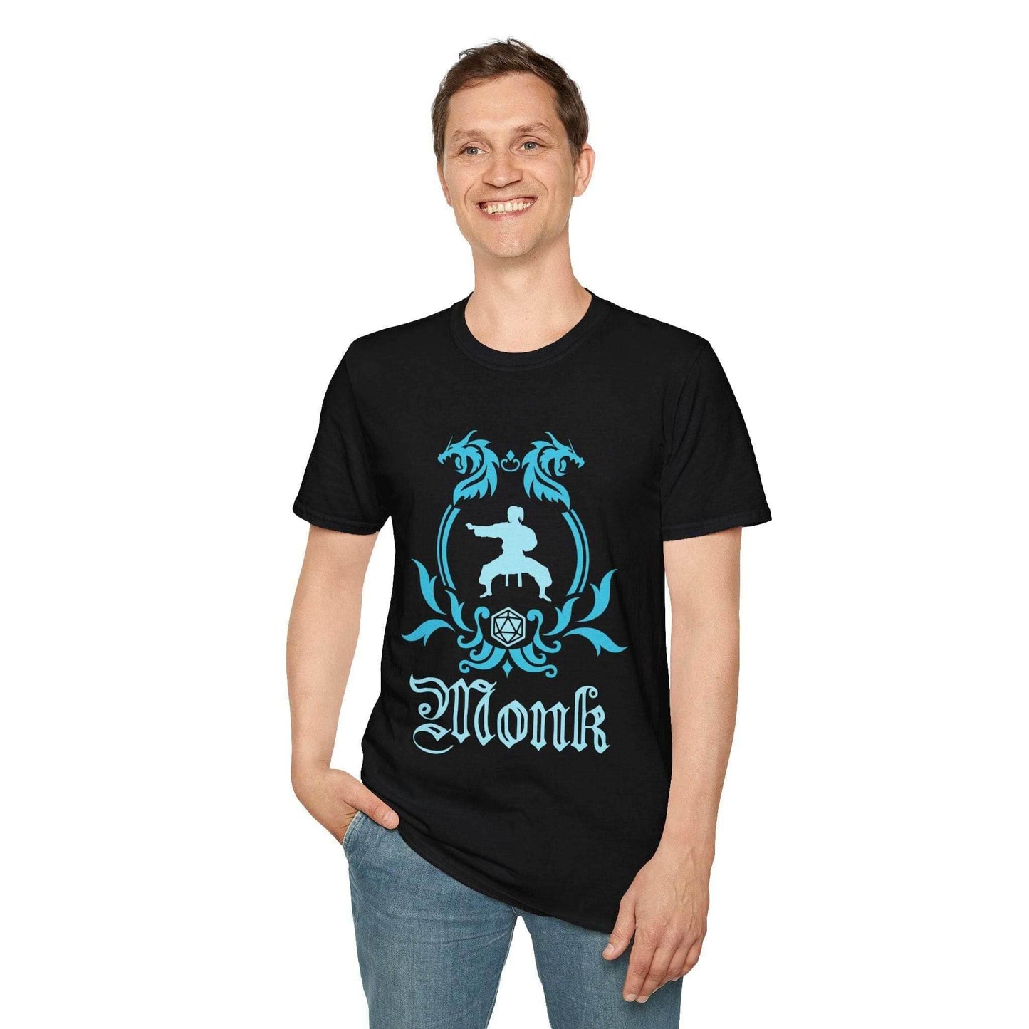 D&D Monk Class Emblem T-Shirt - Navy / S