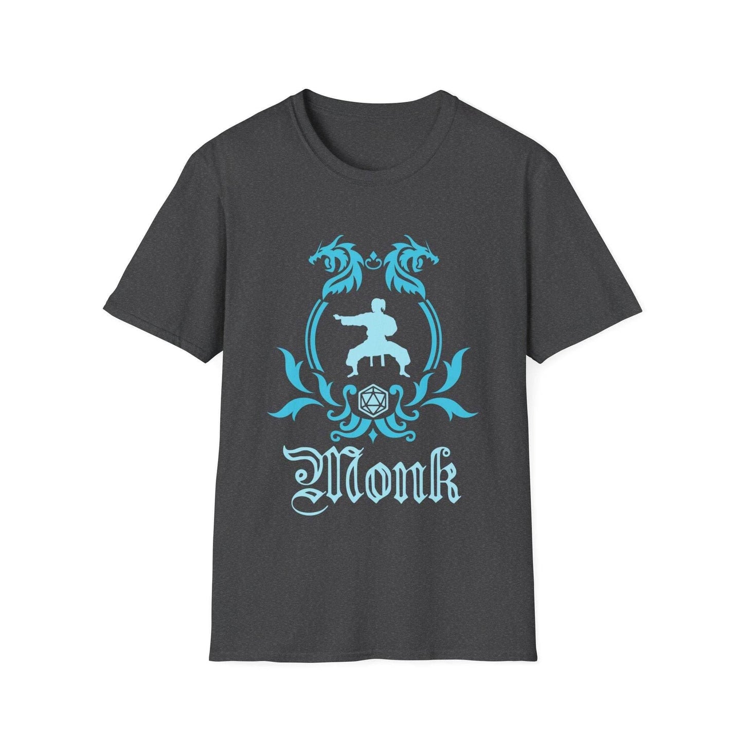 D&D Monk Class Emblem T-Shirt - Dark Heather / S