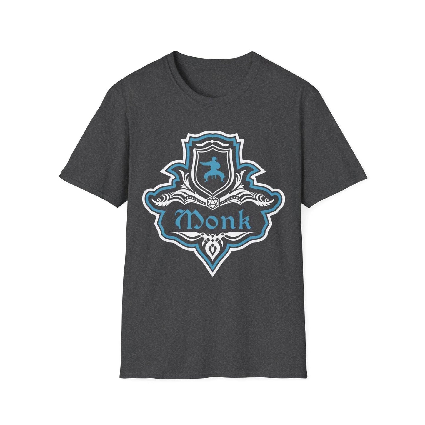 D&D Monk Fancy Emblem T-Shirt - Dark Heather / S