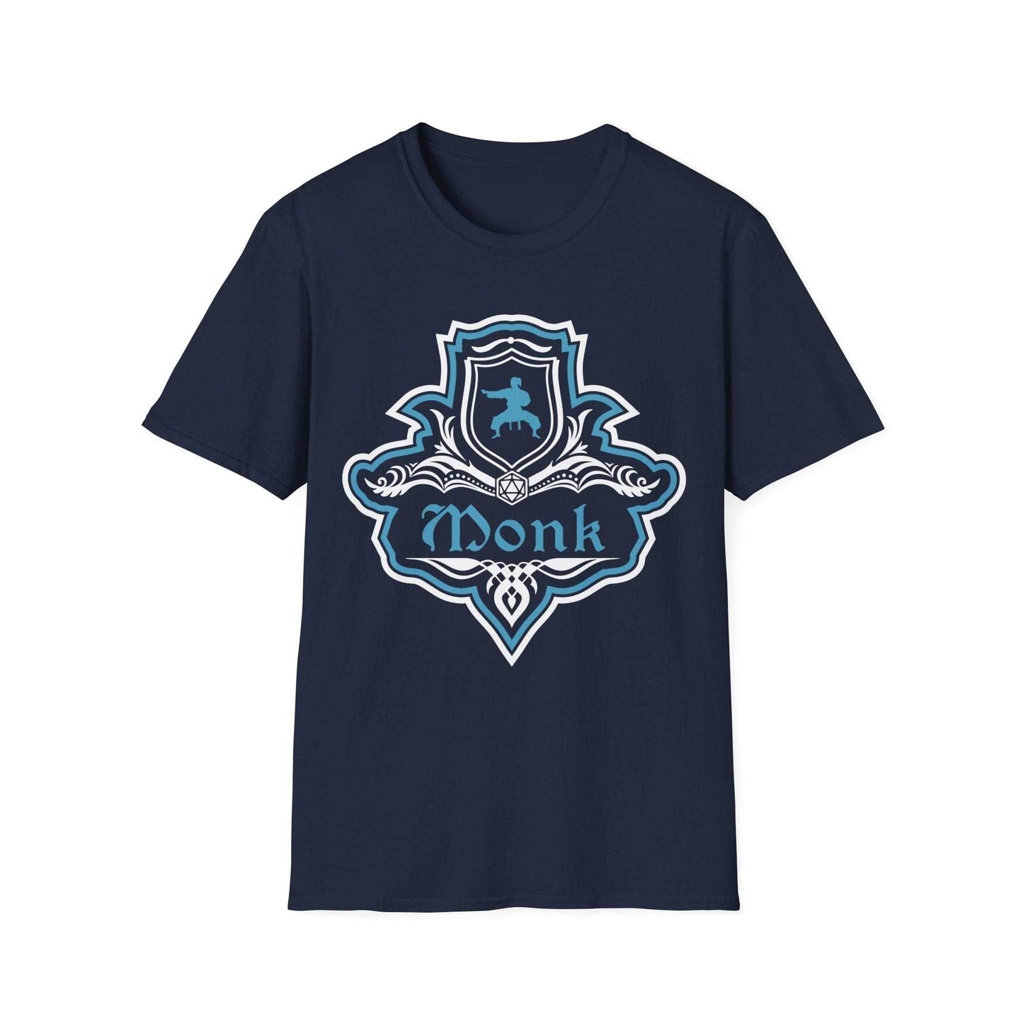D&D Monk Fancy Emblem T-Shirt - Navy / S