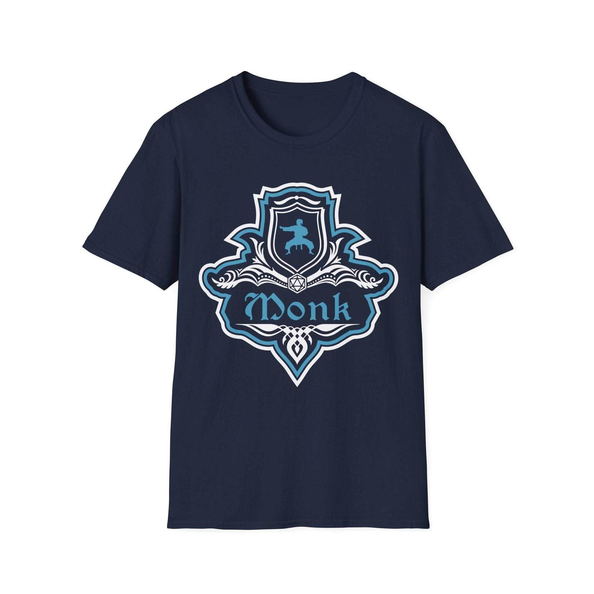 D&D Monk Fancy Emblem T-Shirt - Navy / S