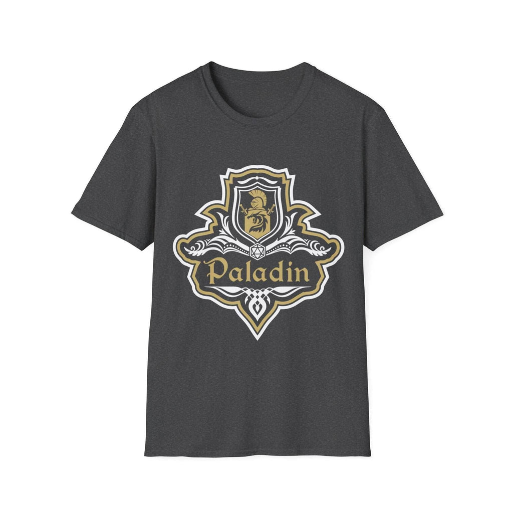 D&D Paladin Class Fancy Emblem T-Shirt - Dark Heather / S