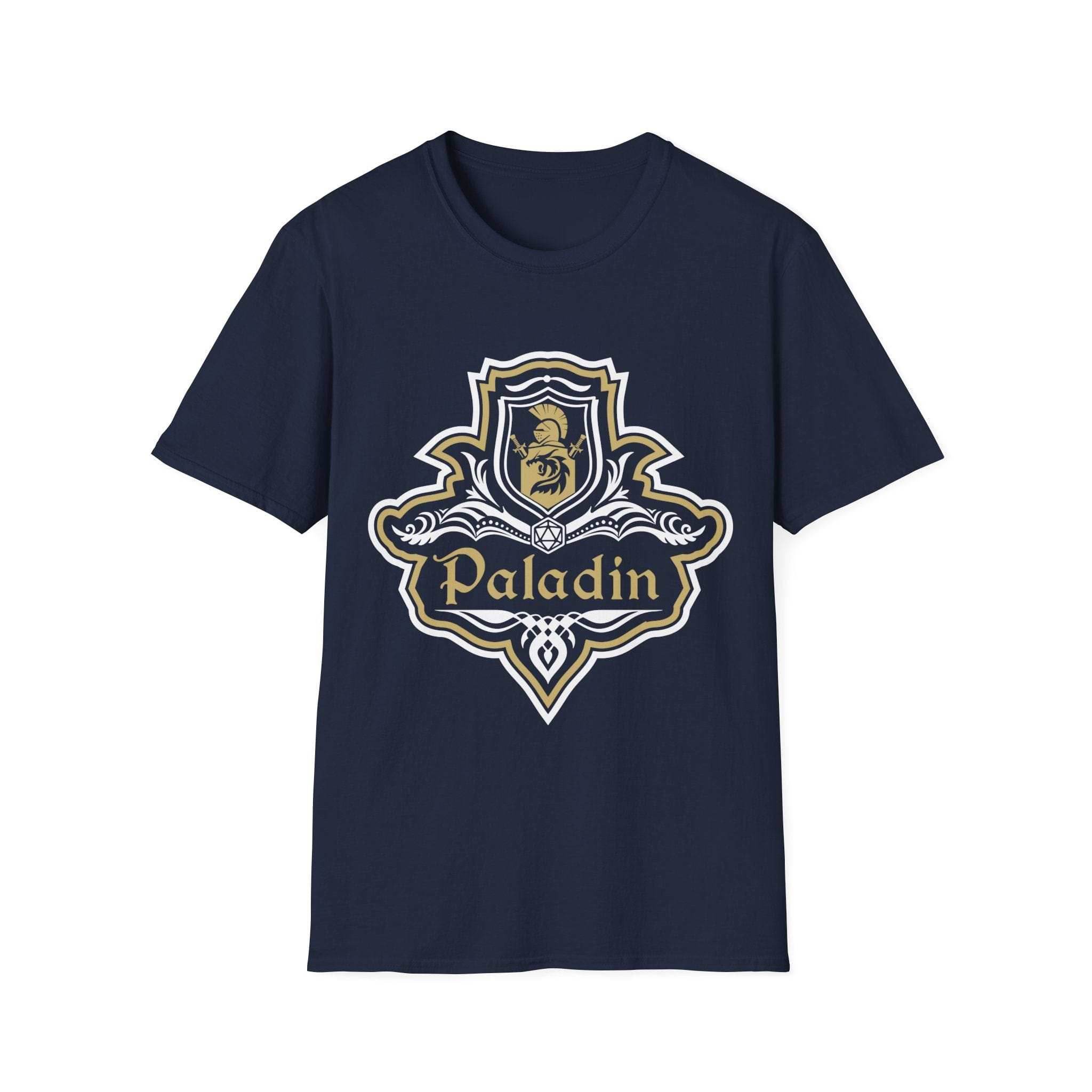 D&D Paladin Class Fancy Emblem T-Shirt - Navy / S