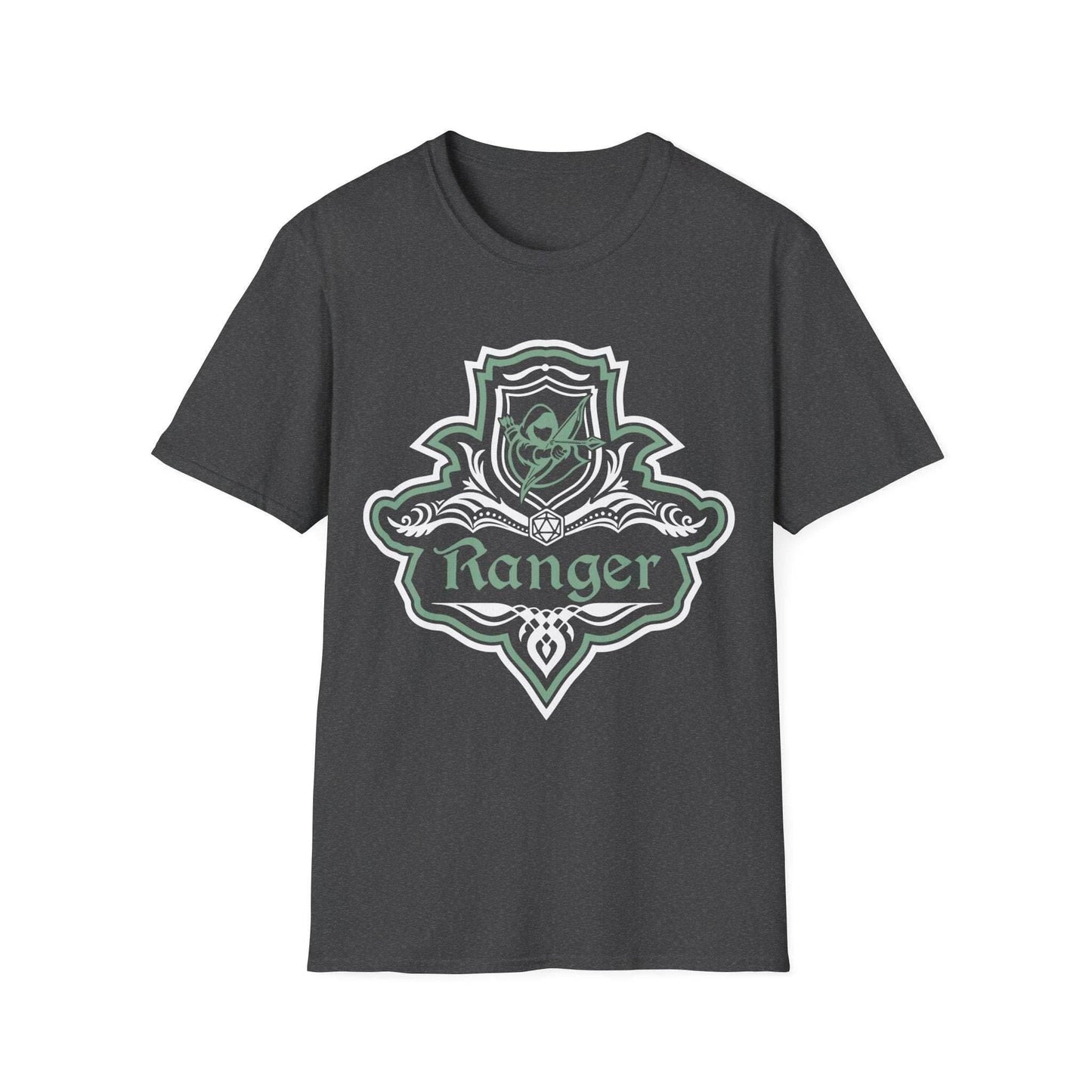 D&D Ranger Class Fancy Emblem Shirt - Dark Heather / S