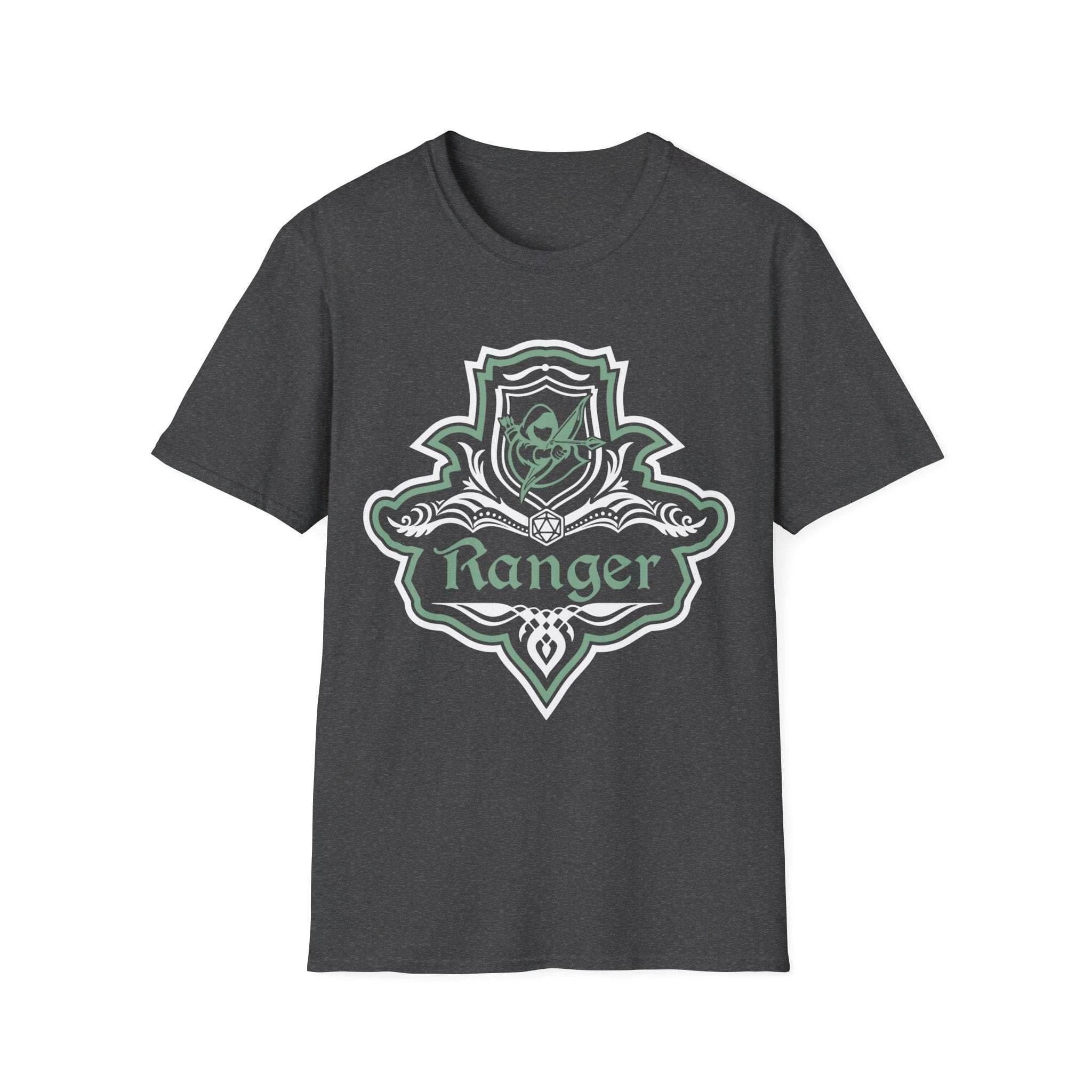D&D Ranger Class Fancy Emblem Shirt - Dark Heather / S
