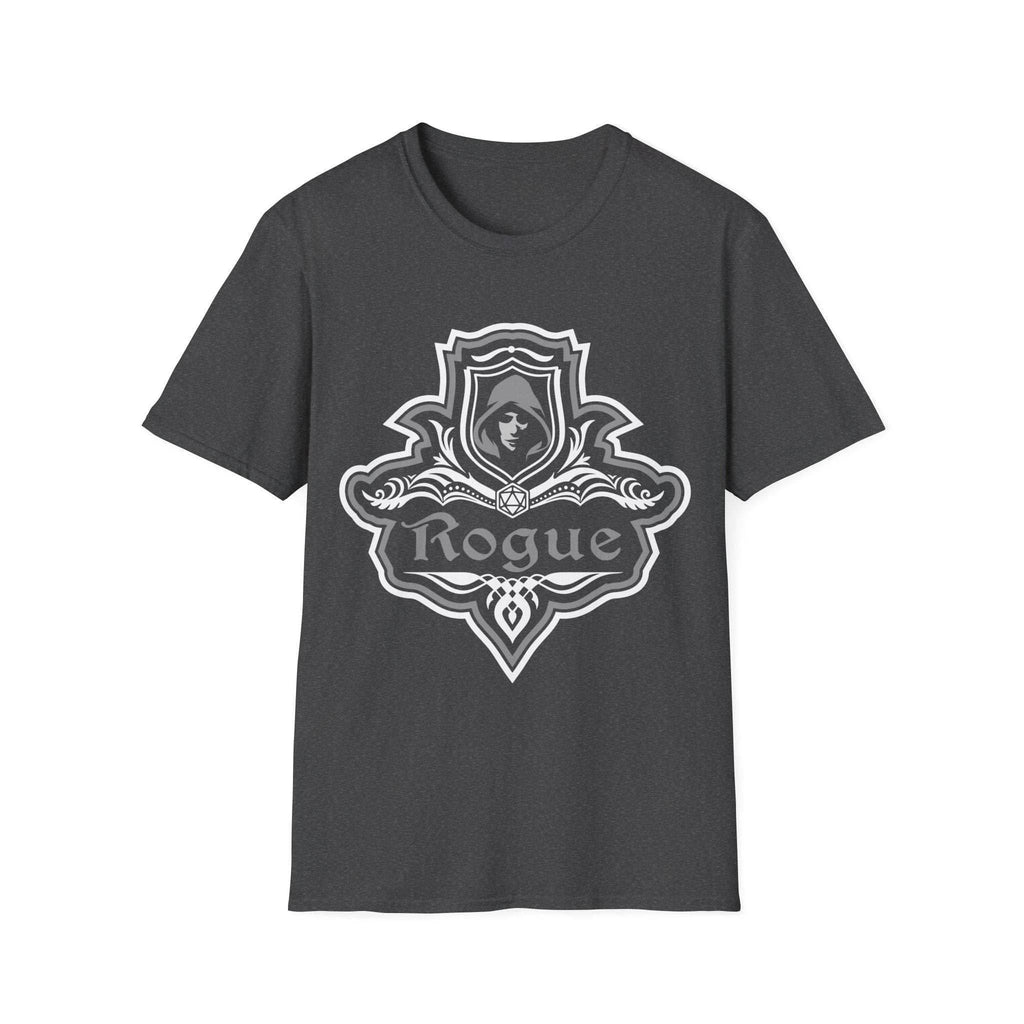 D&D Rogue Class Fancy Emblem T-Shirt - Dark Heather / S