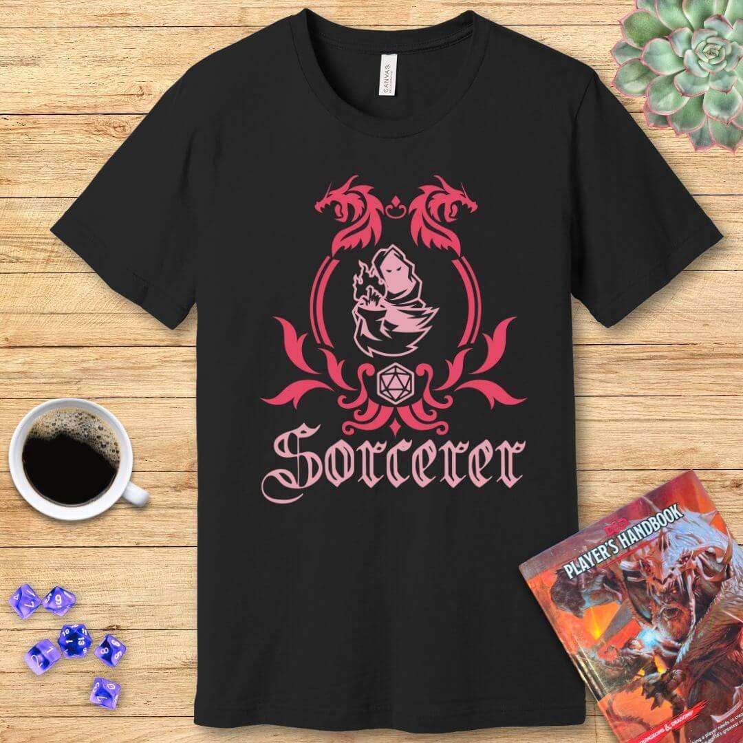 D&D Sorcerer Class Emblem T-Shirt - Navy / S