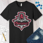 D&D Sorcerer Class Fancy Emblem T-Shirt - Dark Chocolate / S