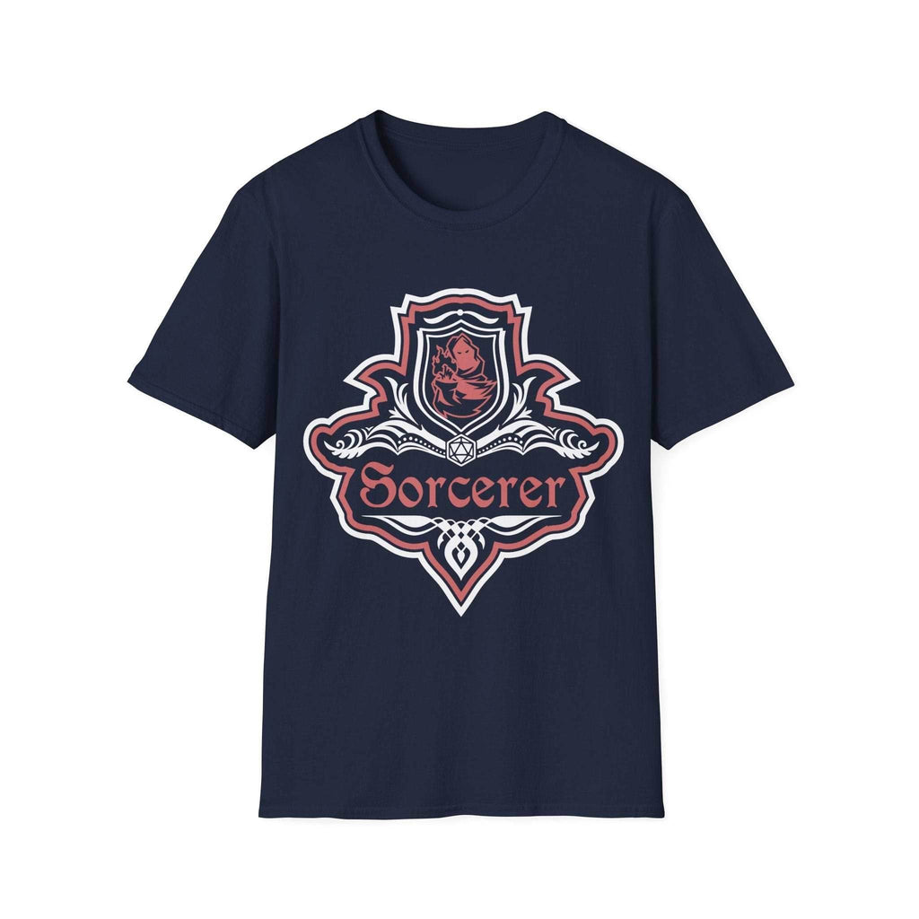 D&D Sorcerer Class Fancy Emblem T-Shirt - Navy / S