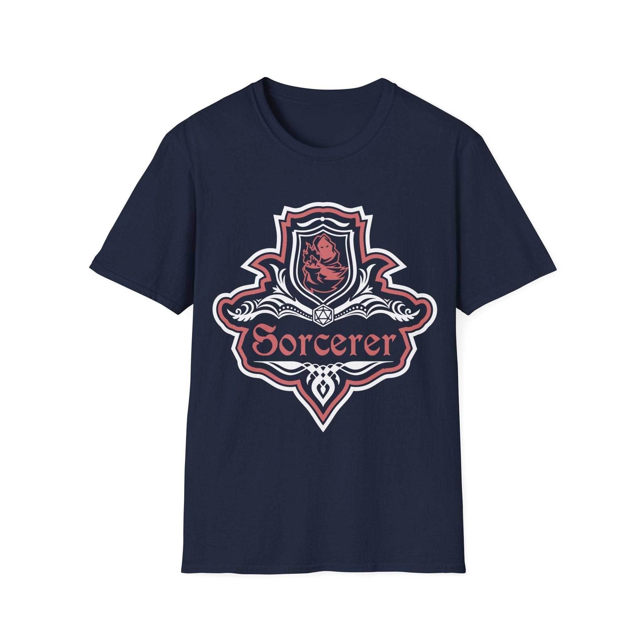 D&D Sorcerer Class Fancy Emblem T-Shirt - Navy / S