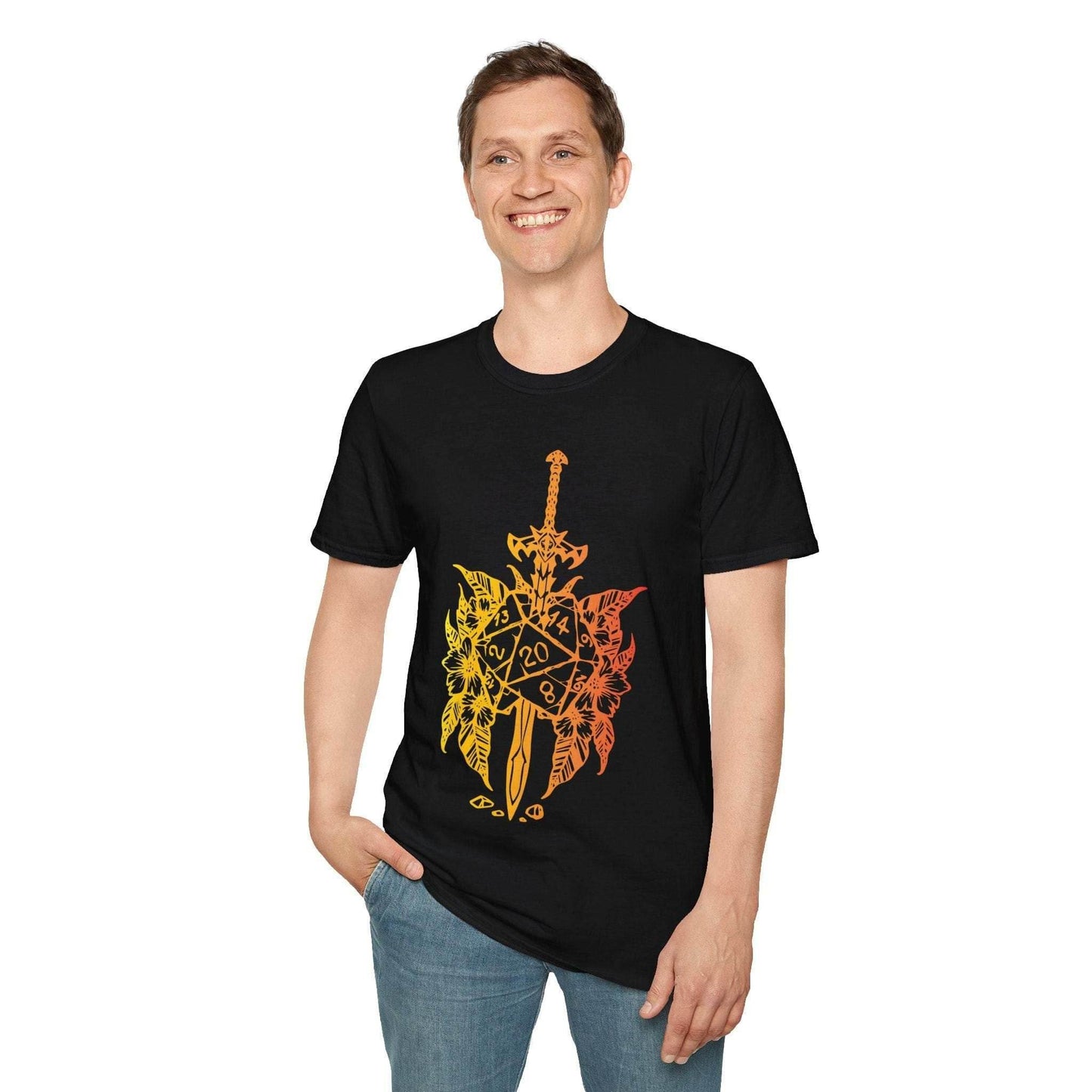 D&D Sword D20 T-shirt - Black / S